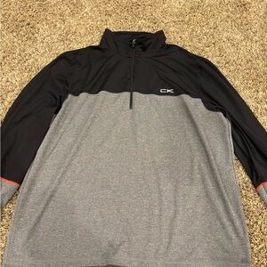 Calvin Klein Black and Gray Lightweight Shirt Jacket